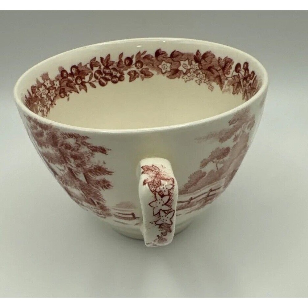 Vintage J&G Meakin England‎ Red/Pink Tea Cups 4 1/2" - Picture 5 of 7